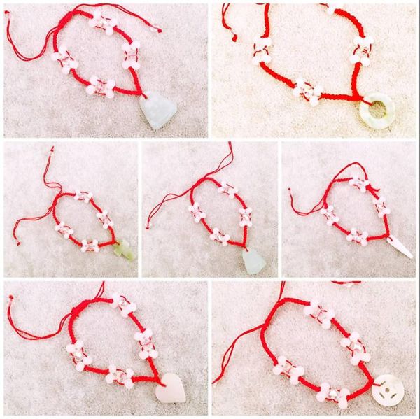 

link, chain s116 korean personalized fashion simple student lucky jade bracelet red rope wholesale, Black