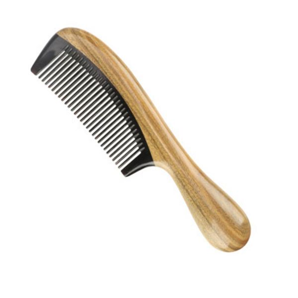 

hair brushes portable anti-static comb natural wood combs long handle hairdressing for adults kids, Silver