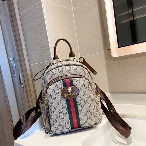 

fashion handbag backpack style women school bag backpacks woman men girls classic date code serial number 019