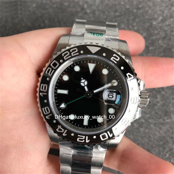 

luxury watch factory n makes automatic men's watches 40mm gmt cal.3186 movement 904l steel strap selling fashion diving wristwatch-194, Slivery;brown