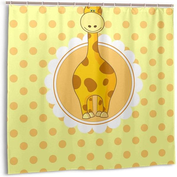 

shower curtains baby giraffe waterproof curtain, cartoon curtain