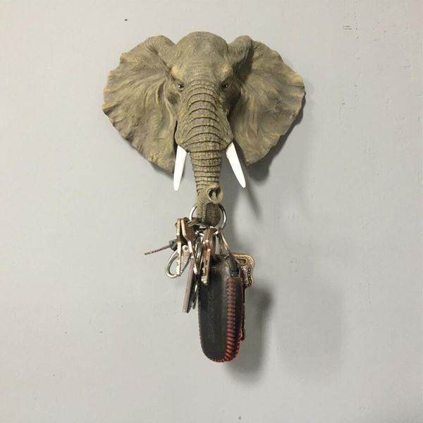 

elephant wall hanging decorative objects clothes hat rack key hook clothing store children's room bedroom figurines