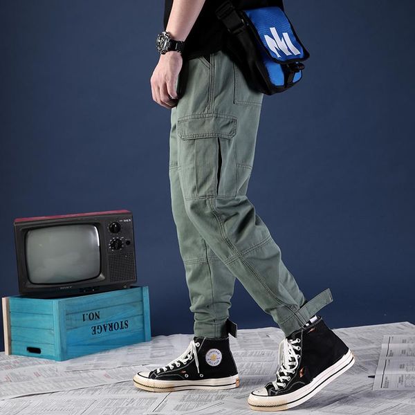 

men's pants spot foreign trade plus size men's 2021 casual overalls, Black