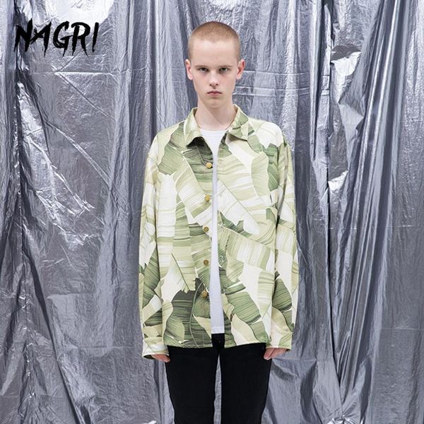 

men's casual shirts men leaf vintage printed cotton fashion spring autumn long sleeve shirt streetwear man blouse clothing, White;black