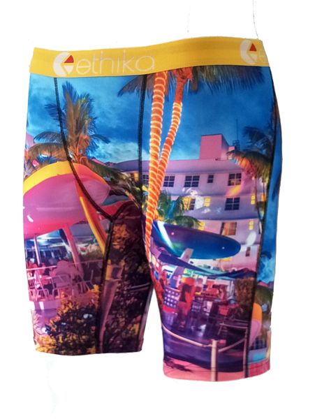 

ethika men's staple la night coco underwear boxers trunk hip hop rock excise underwear skateboard street fashion streched legging, Black;white