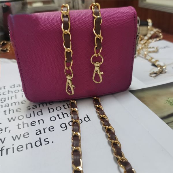 

2020 new pu metal chain shoulder bag strap replacement 120cm black women handbag crossbody purse chain accessories for bags