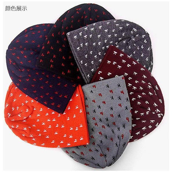 

beanies winter knitted beanie hat warm knit trendy skull cap for jacquard weaving