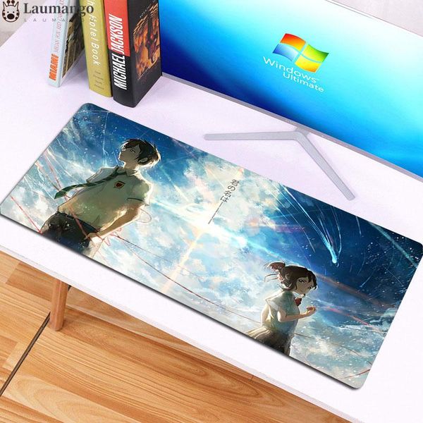 

mouse pads & wrist rests design anime many large size thicken cartoon gaming mat notebook pc accessories your name mause pad