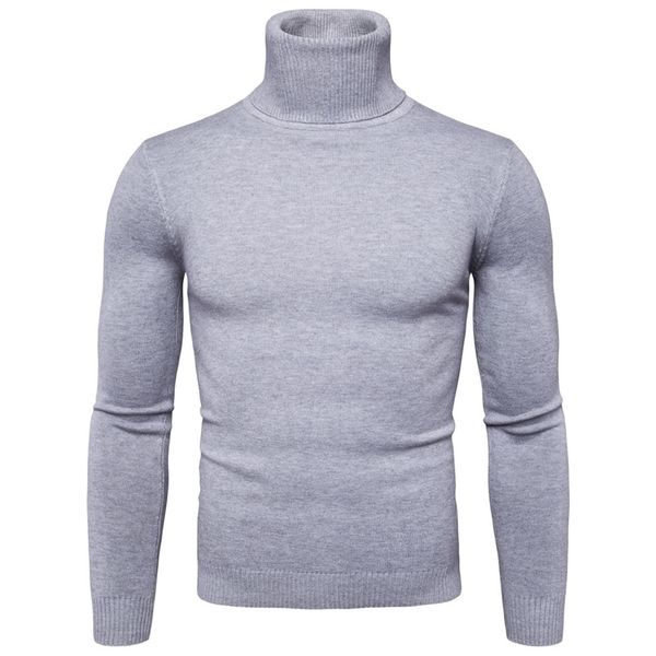 

favocent winter warm turtleneck sweater men fashion solid knitted mens sweaters casual male double collar slim fit pullover 210909, White;black
