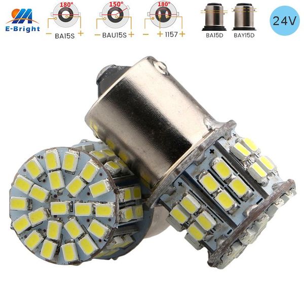 

emergency lights 2pcs 24v dc 1156 py21w bau15s p21/5w 1157 bay15d ba15d 1206 50 smd ba15s p21w led car turn signal brake parking lamp