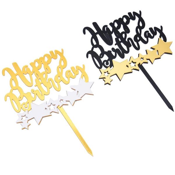 

other event & party supplies acrylic cupcake er star happy birthday cake card decor