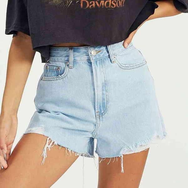 

women's customized women's summer 2021 high waist jeans shorts, Black