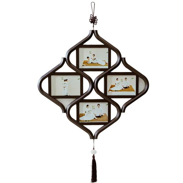 

frames creative chinese knot style retro po frame with print pendant ancient wall decoration