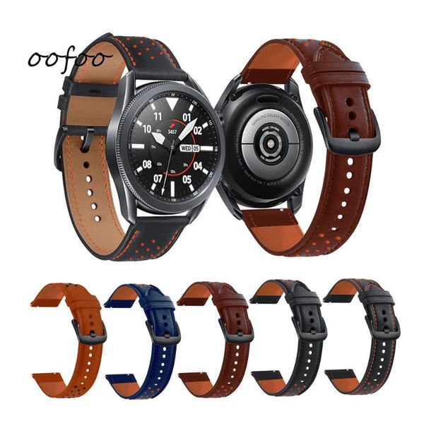 

watch bands genuine leather strap is suitable for huawei gt-46/samsung s3 s4-42/huami 22mm wide men's replacement, Black;brown