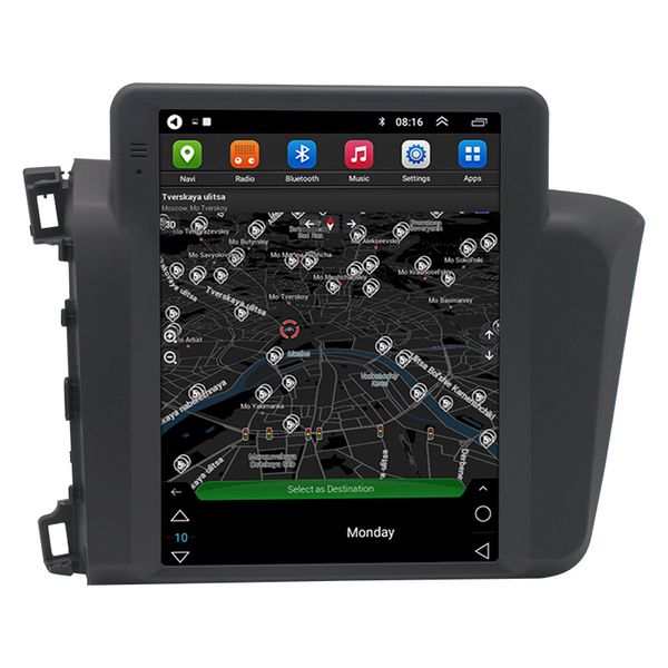 

car dvd android player for honda civic 9.7 inch vertical touchscreen modified autoradio all in one navigation