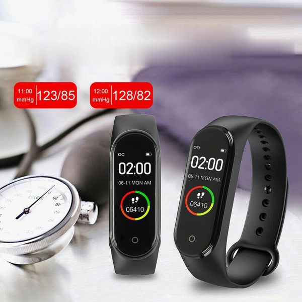 

pedometer smart m4 watch waterproof bluetooth heart rate monitor men and women sports watchesfor android ios bracelet