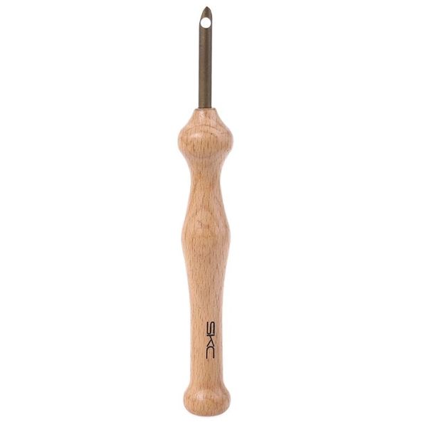 

knitting embroidery pen wooden handle weaving sewing felting craft punch needle threader set diy tool accessories, Black