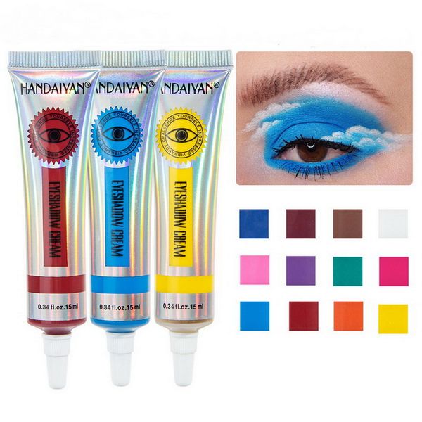 

handaiyan colorful eye shadow multifunctional matte eyeshadow cream long-lasting not easy to fade bright saturate pop of color cosmetics mak