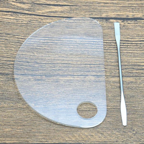 

nail art kits set clear acrylic gel foundation pigment eye shadow mixing makeup palette stainless steel rod spatula manicure tools