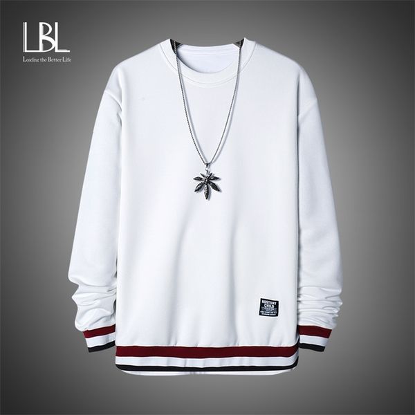 

lbl pullover sweatshirts men autumn winter fashion long sleeve hoody comfortable streetwear hoodies men's sweatshirts 210819, Black