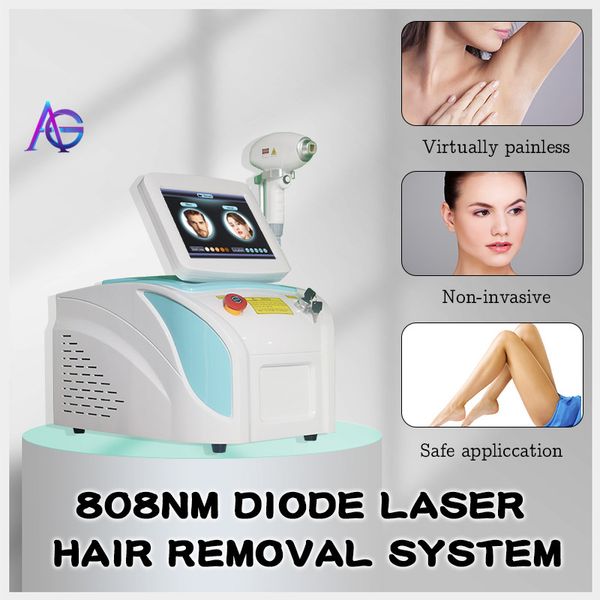 

new 808nm diode laser face body hair removal machine skin rejuvenation fast hair removal for all skin colors 20millions s oem logo, Black