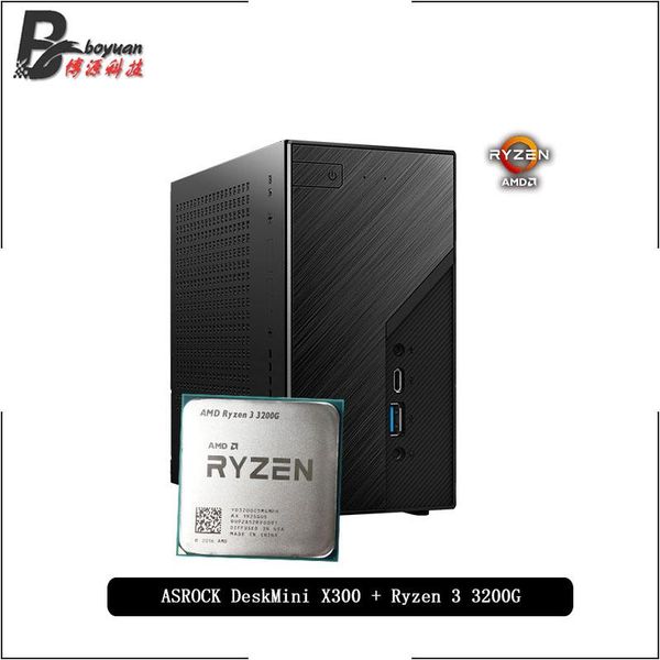 

motherboards asrock deskmini x300 cases and motherboard + ryzen 3 r3 3200g cpu suit [ without (ssd / rams) ] nb-rams socket am4