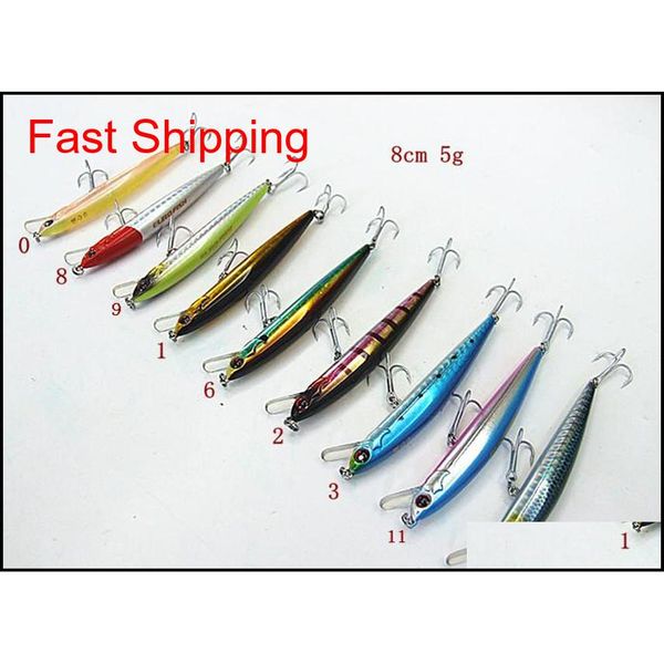

fishing tackle minnow bait fishing lure casting lure sea lure hard bait plastic lip china hook floating two size apile tgw5j