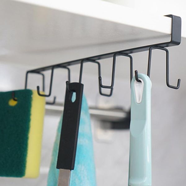 

hooks & rails under shelf metal hanging hook nail tools kitchen mug rack holder