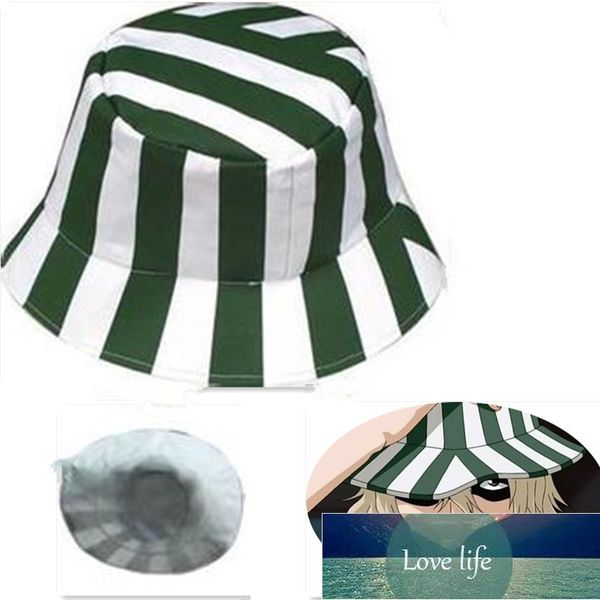 

anime bleach urahara kisuke cosplay hat cap dome green and white striped summer cool hat watermelon hat factory price expert design quality, Blue;gray
