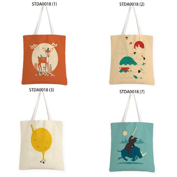 

storage bags creative cartoon animal fawn pouch packaging in the kitchen bag for documents shoes shopping shopper