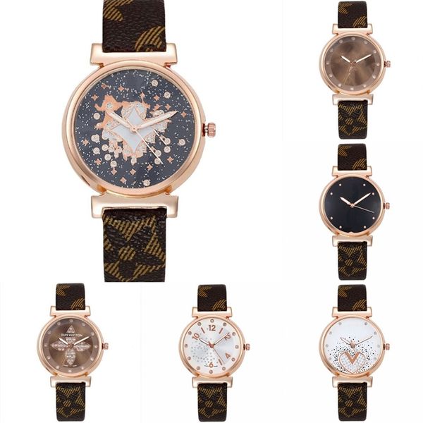 

10pcs luxurys dress watch lady girls pu leather belt diamond quartz wrist watches wristwatch casual business working battery vintage retro w, Blue