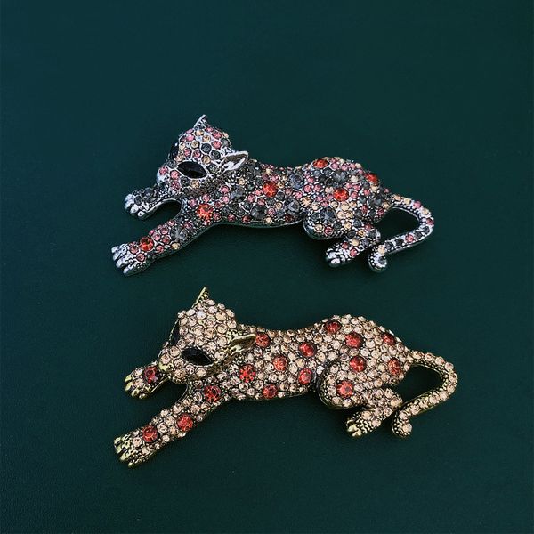 

factory wholesale rhinestone animal men's suit cheetah fashion new banquet coat brooch accessories hea/rtsch/rome