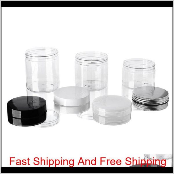 

30 40 50 60 80ml plastic jars transparent pet plastic storage cans boxes round bottle with pl qyltho garden2010