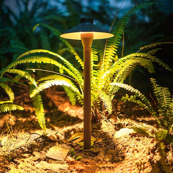 

thrisdar 7w outdoor inserted lawn lamp aluminum waterproof villa garden pathway pillar light landscape villa road bollard light