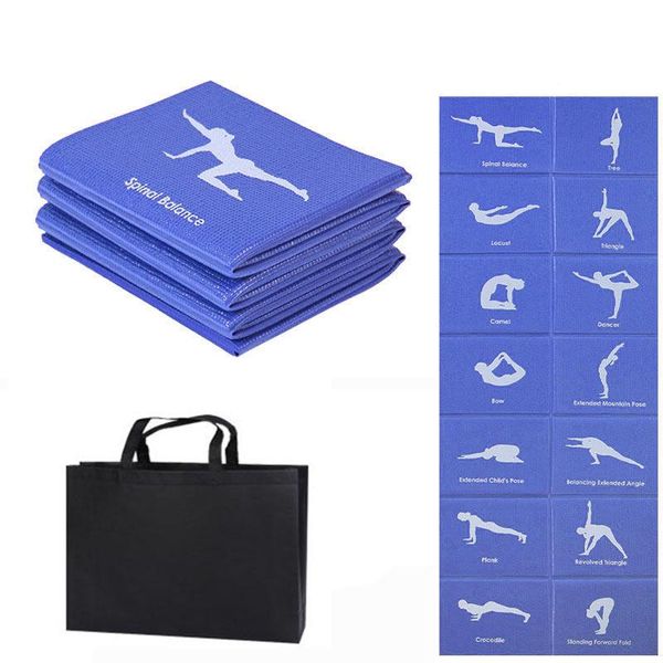 

yoga mats pvc foldable mat exercise pad thick non-slip folding gym fitness supplies floor play