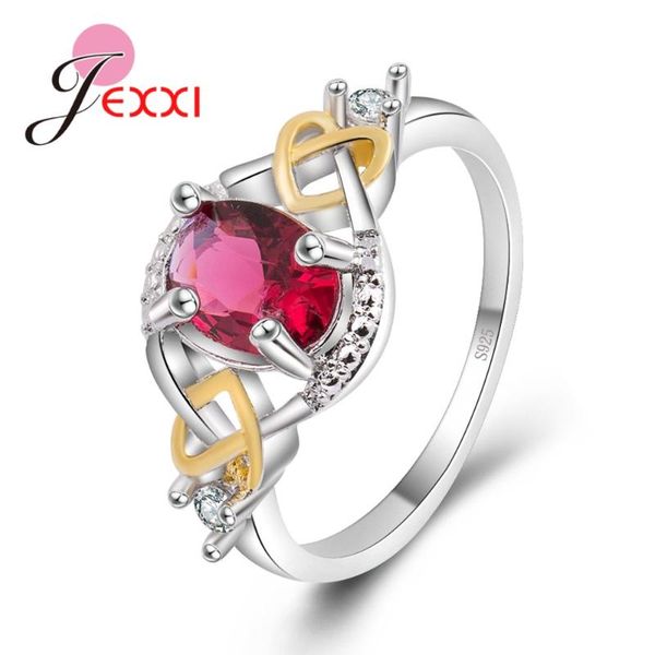 

cluster rings korean style queen temperament silver 925 women trendy casual costume jewelry summer collection, Golden;silver