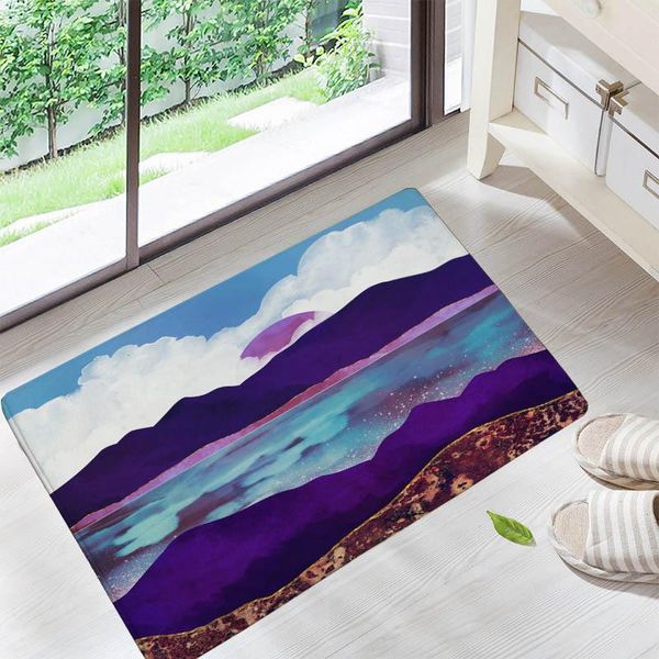 

bath mats abstract natural landscape floor living rooms anti-slip carpet for bedroom kitchen bathroom rug welcome front door