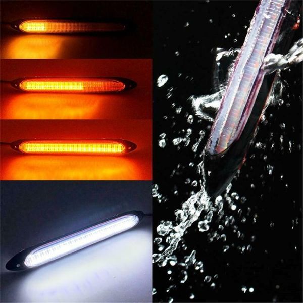 

waterproof led light strip 12v 15.5cm 2pcs auto daytime running flowing