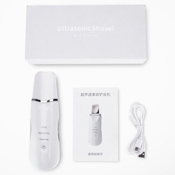 

ultrasonic face skin scrubber usb rechargeable facial cleaner vibration blackhead removal exfoliating pore cleaner skin scrubber