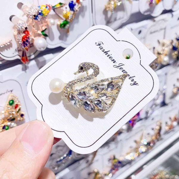 

brooch freshwater pearl alloy water drill pin accessories clothing, Gray