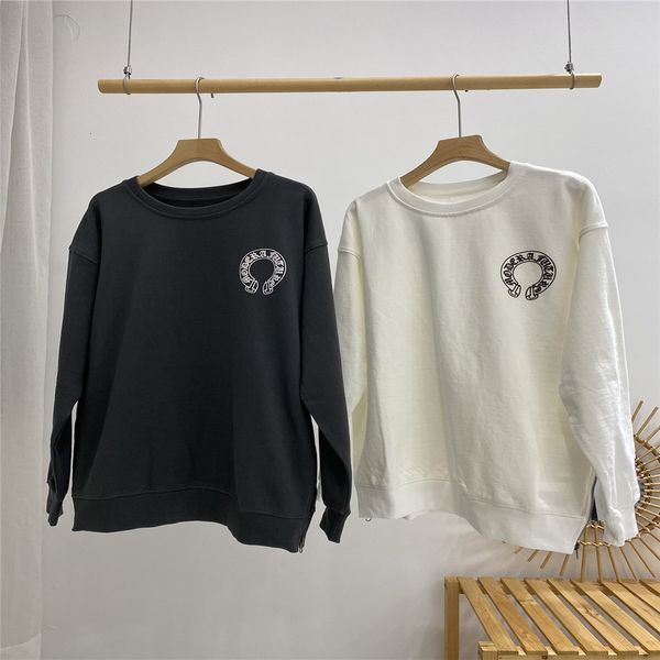 

hoodies chaopai chromehearts croce embroidered sanskrit cross round neck men's and women's pullover jacket, Black