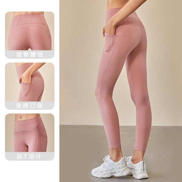 

yoga outfit 2021 pocket pants gym leggings sports women high waist fitness sport clothing