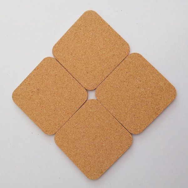 

mats & pads 10pcs square eco-friendly wood heat-resistant damp proof cork anti-skid insulation place mat (yellow)