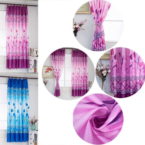 

curtain & drapes 1 pc vines leaves tulle door window drape panel sheer scarf valances curtains for living room bedroom gordijnen