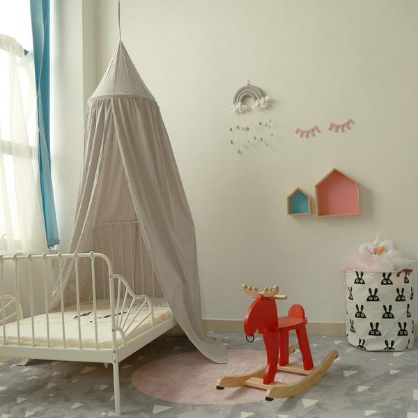 

baby canopy round mosquito net boys girls princess bed canopy cotton bed valance pest control reject net kids room decoration