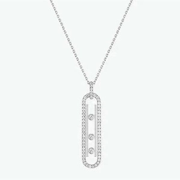 

chains 925 sterling silver sliding necklace, french original brand exquisite ladies jewelry for girlfriend gifts