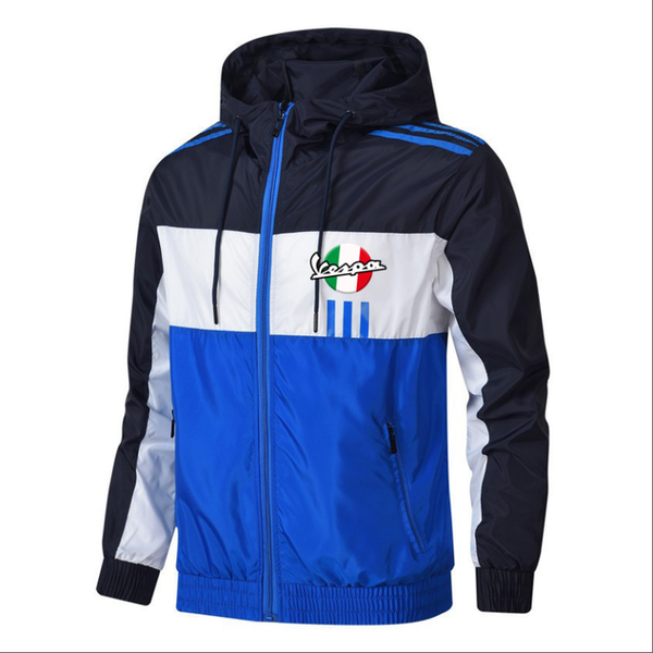

men's jackets spring and autumn hooded jacket vaspa zipper coat elastic casual windbreaker sports outdoor clothing top, Black;brown