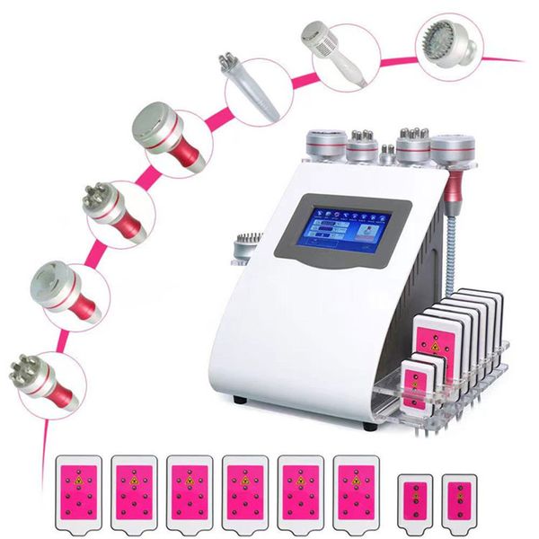 

newset 9in1 radio frequency body slimming face care 40k cavitation fat removal lipo laser micro current and led skin lift
