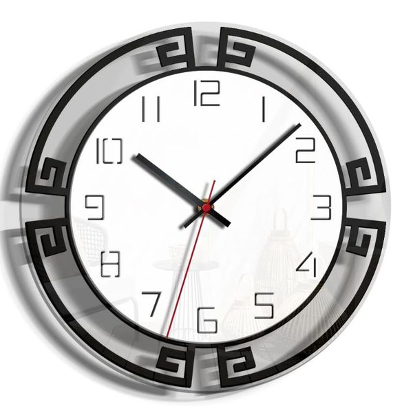 

wall clocks mute sweep second movement decorative clock simple transparent acrylic watch