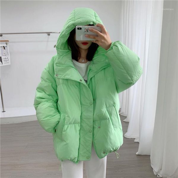 

women's down & parkas winter jacket women autumn white duck coat female hooded casaul warm coats woman oversize abrigos 2021 wp, Black